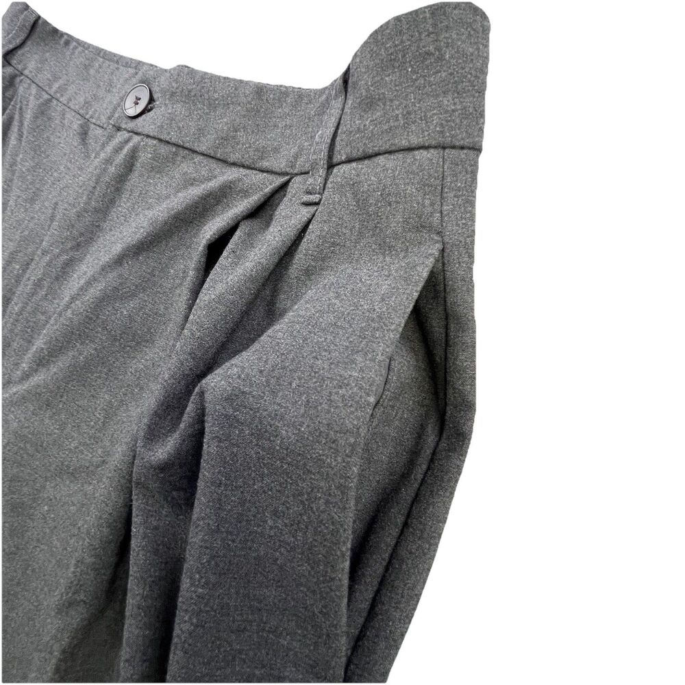 Zara Pants Women's Size Large Gray Wide Leg Pleated High Rise Trouser Dress - Picture 3 of 14